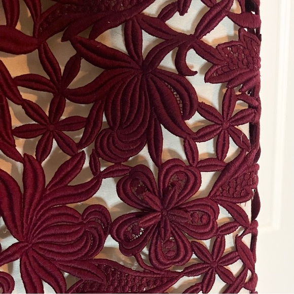 🥀 J. Crew Collection Burgundy Floral Mini Formal Dress - Picture 8 of 8